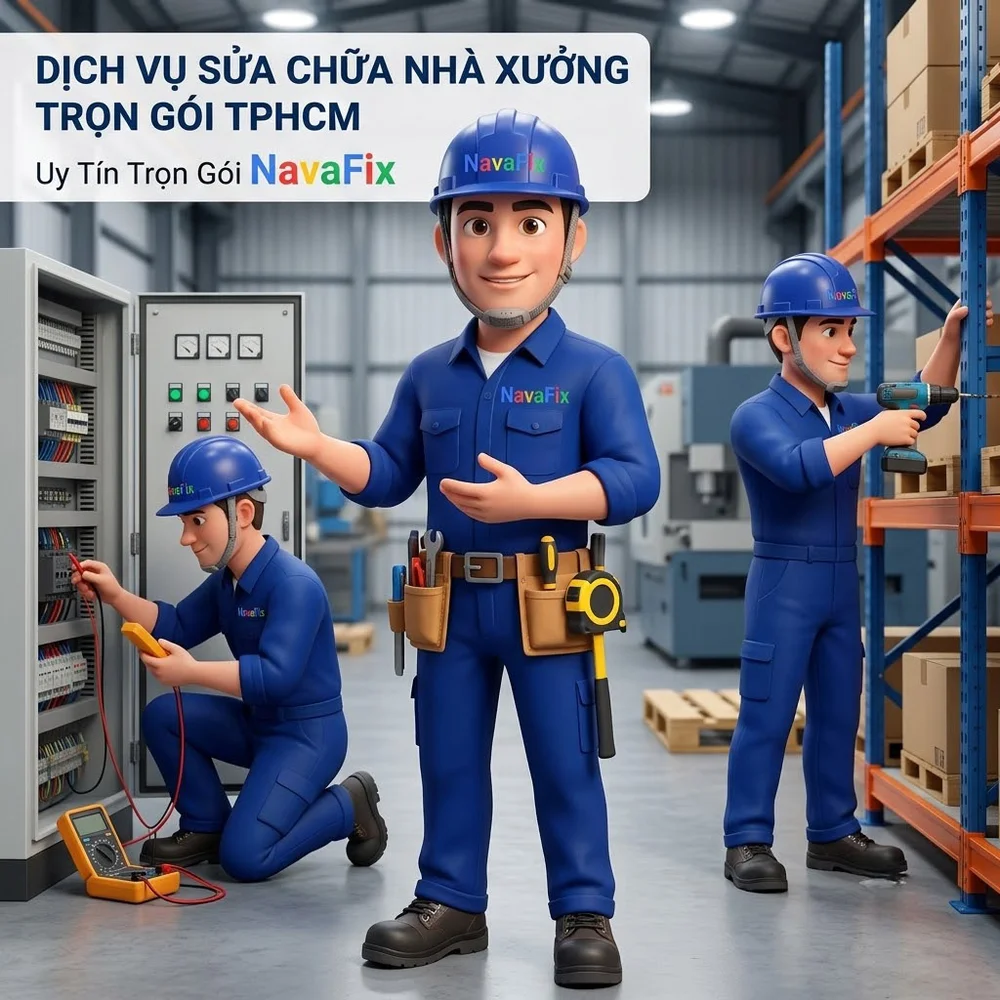 Dịch Vụ Sửa Chữa Nhà Xưởng Trọn Gói TPHCM | Uy Tín NavaFix