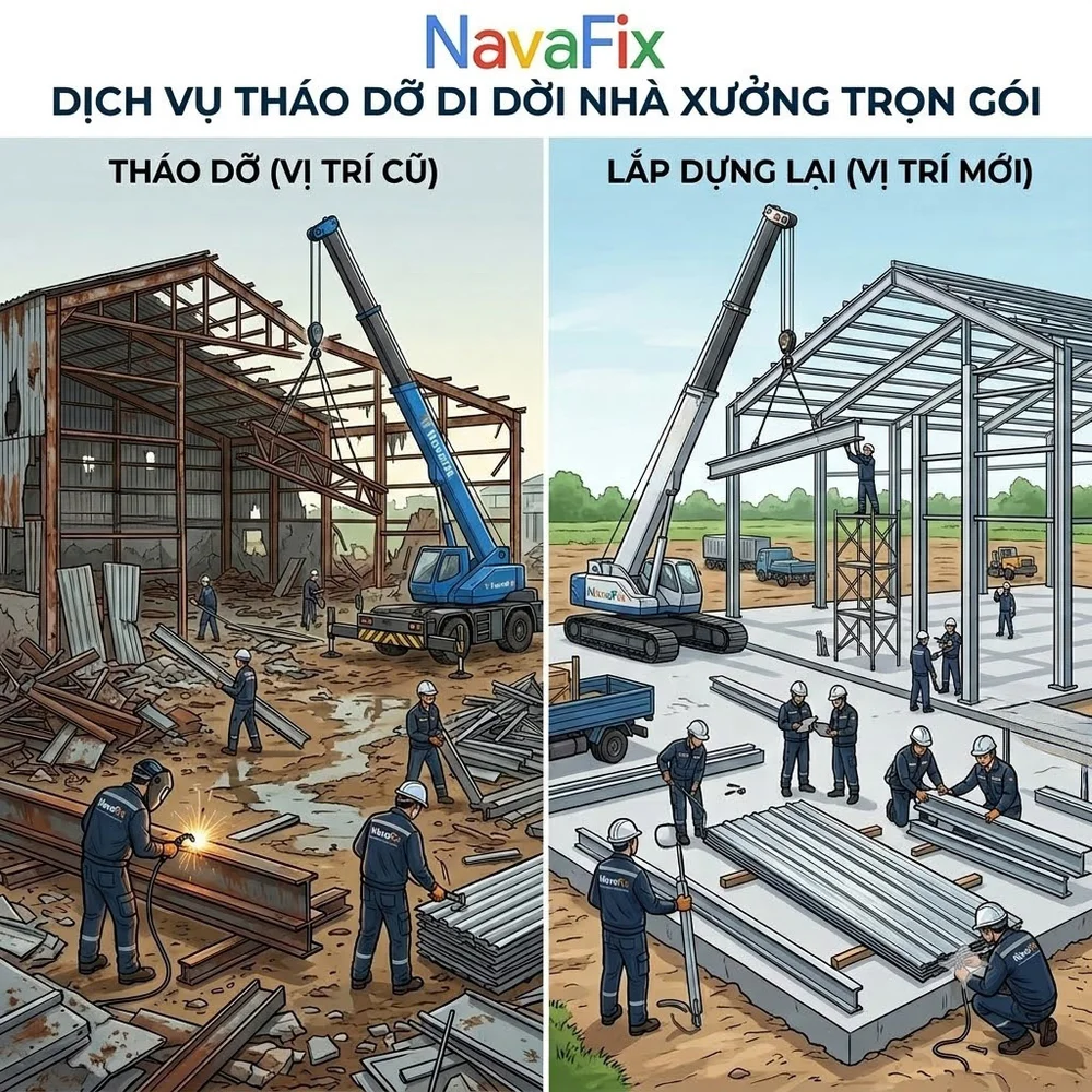 Dịch Vụ Tháo Dỡ Di Dời Nhà Xưởng Trọn Gói: Báo Giá & Quy Trình A - Z