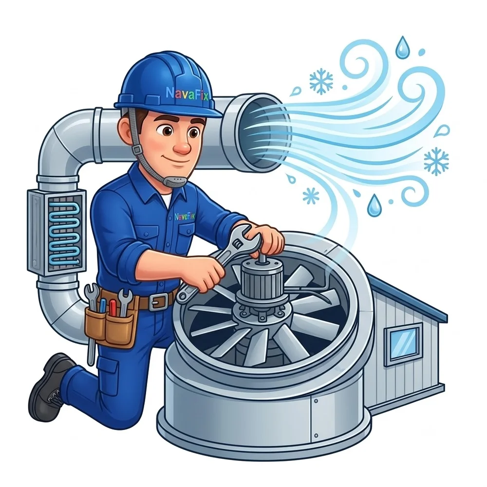 Thi công hệ thống thông gió làm mát nhà xưởng NavaFix