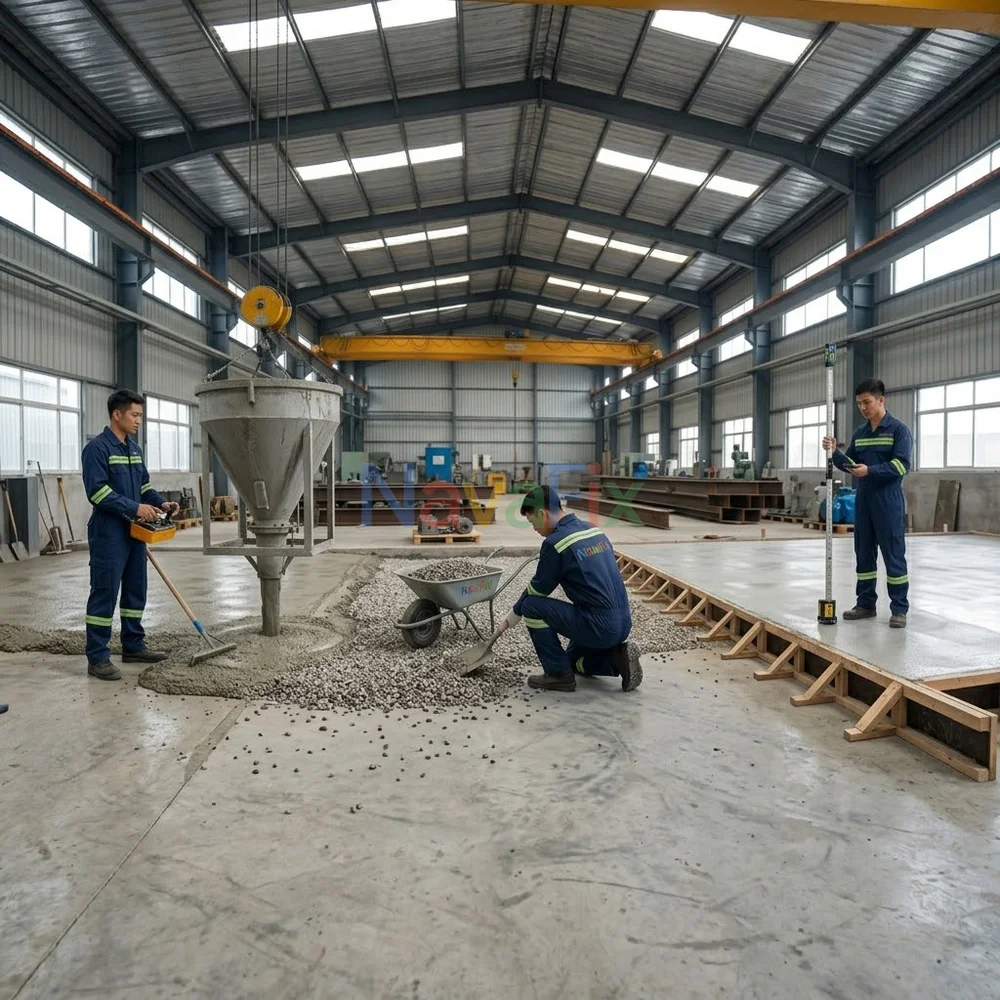 Thi Công Nâng Nền Nhà Xưởng Trọn Gói, Chống Lún | NavaFix